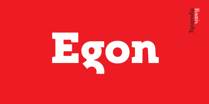 Ejemplo de fuente Egon Light Italic